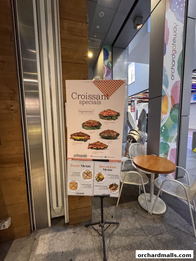 Menu page for Coffeesmith Orchard Gateway