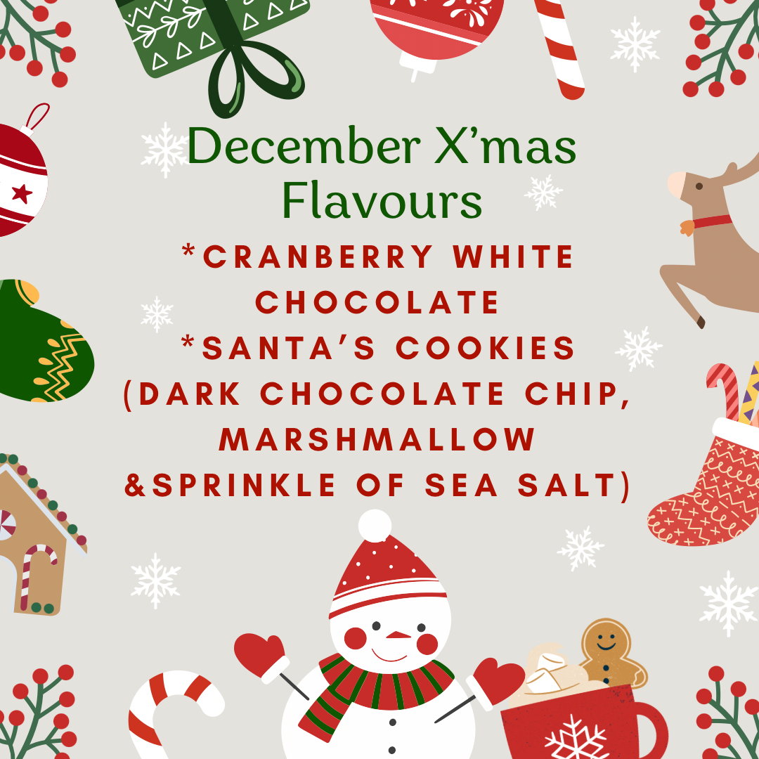 Menu page for Cookie Mixx