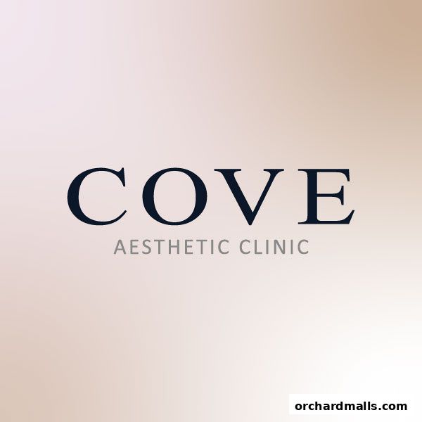 The logo for Cove Aesthetic Clinic, featuring the name in large dark blue font.