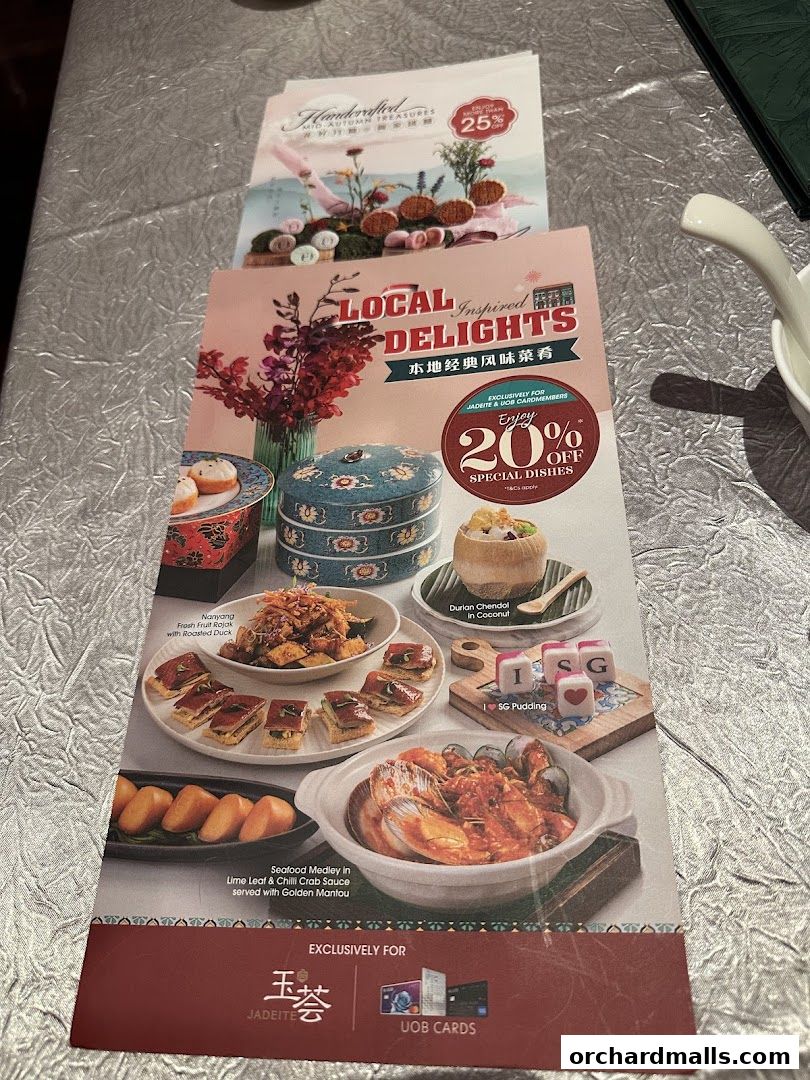 Menu page for Crystal Jade Golden Palace