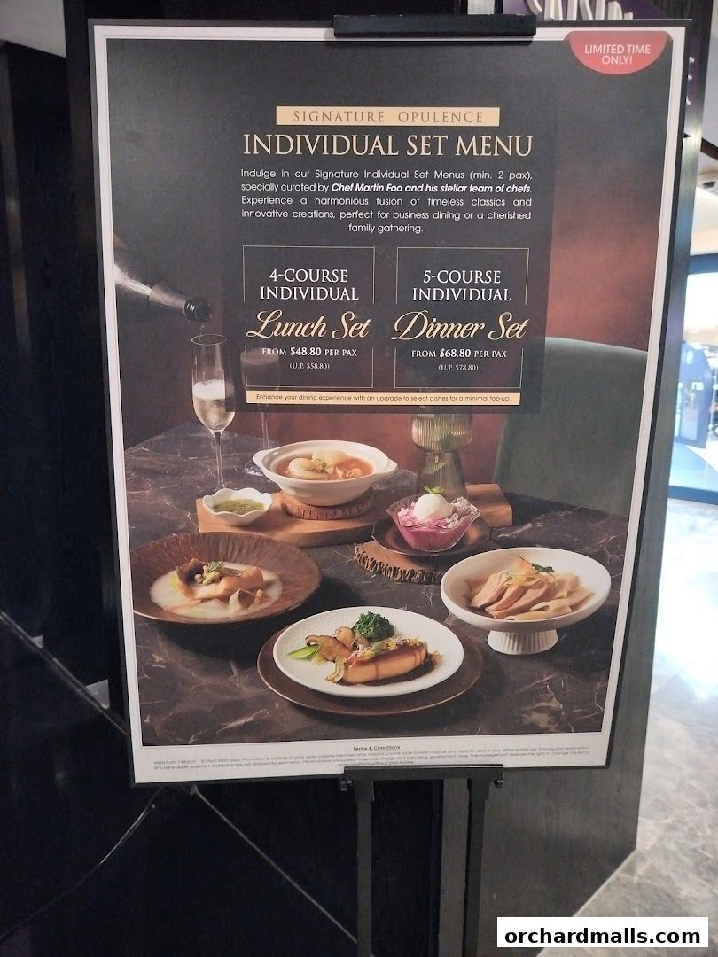 Menu page for Crystal Jade Golden Palace