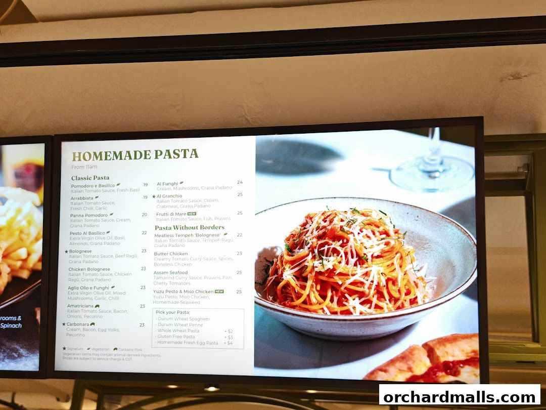 Menu page for Da Paolo Gastronomia - Orchard Paragon