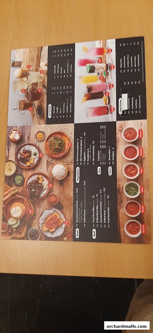 Menu page for Dapur Penyet  Centrepoint