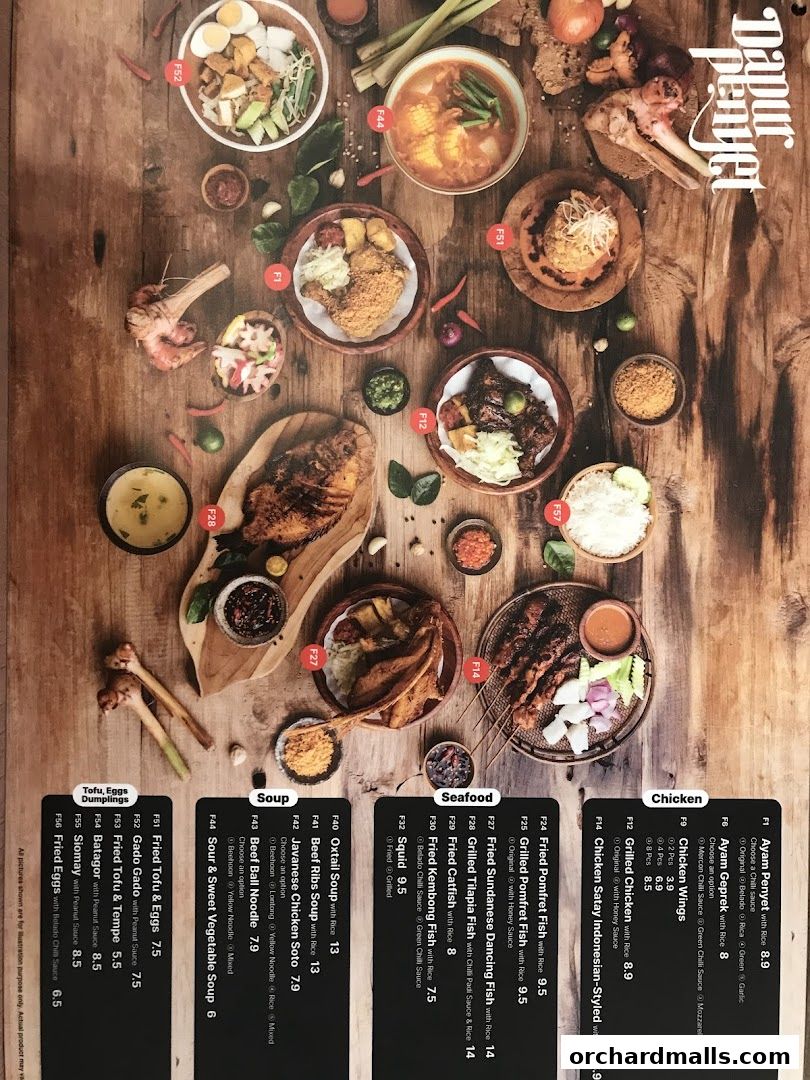 Menu page for Dapur Penyet  Centrepoint