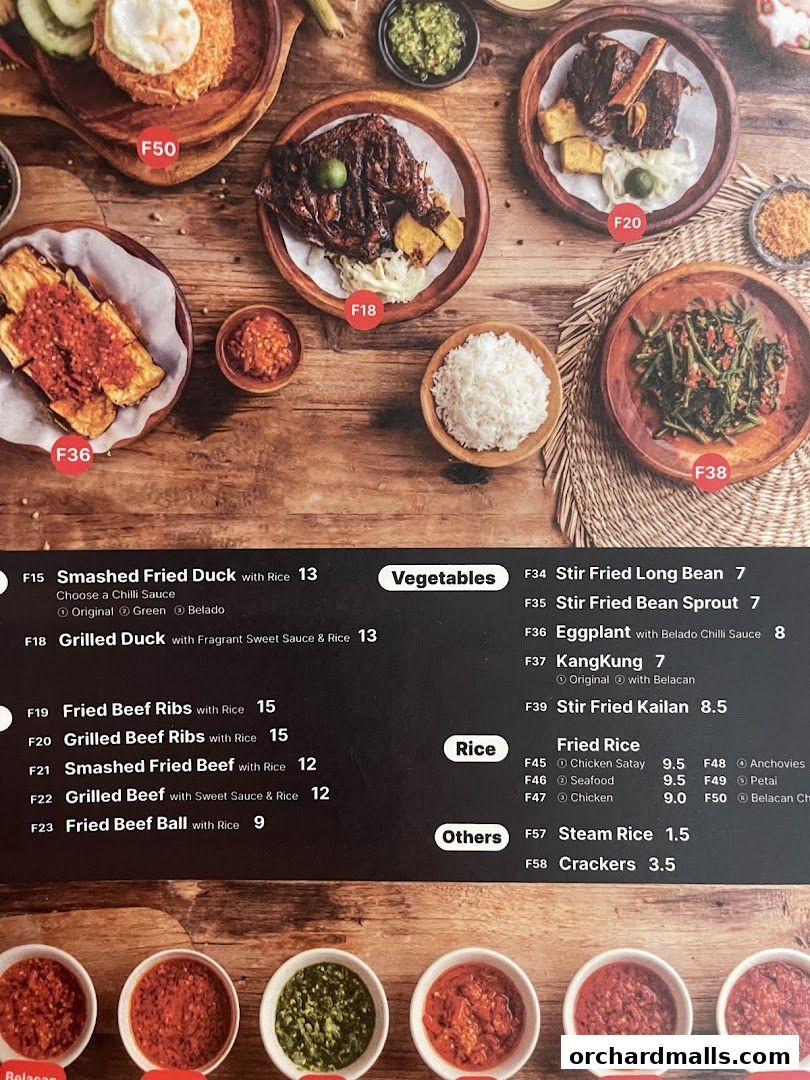 Menu page for Dapur Penyet  Centrepoint