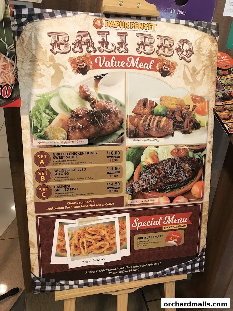 Menu page for Dapur Penyet  Centrepoint