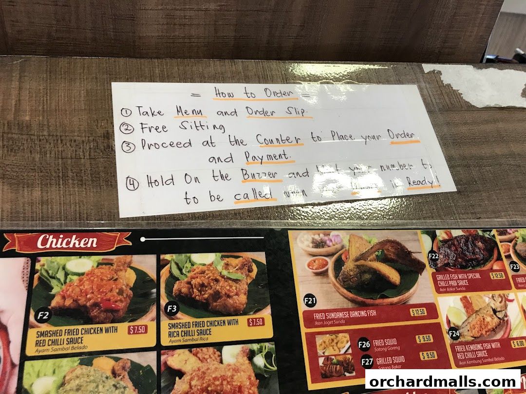 Menu page for Dapur Penyet  Centrepoint