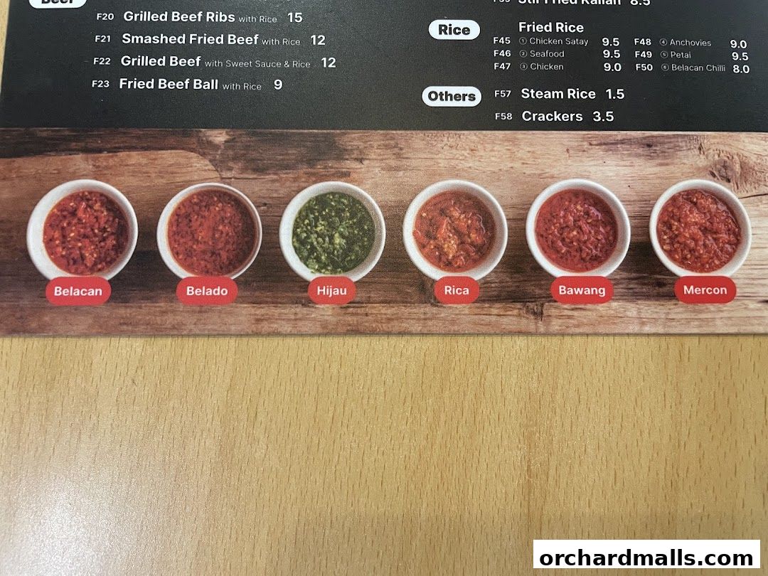 Menu page for Dapur Penyet  Centrepoint