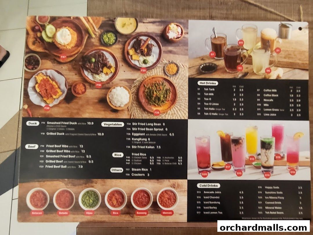 Menu page for Dapur Penyet  Centrepoint