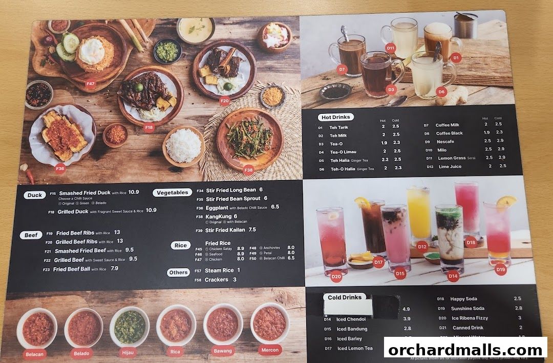 Menu page for Dapur Penyet  Centrepoint