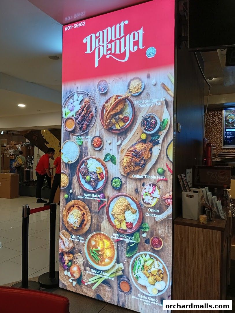 Menu page for Dapur Penyet  Centrepoint