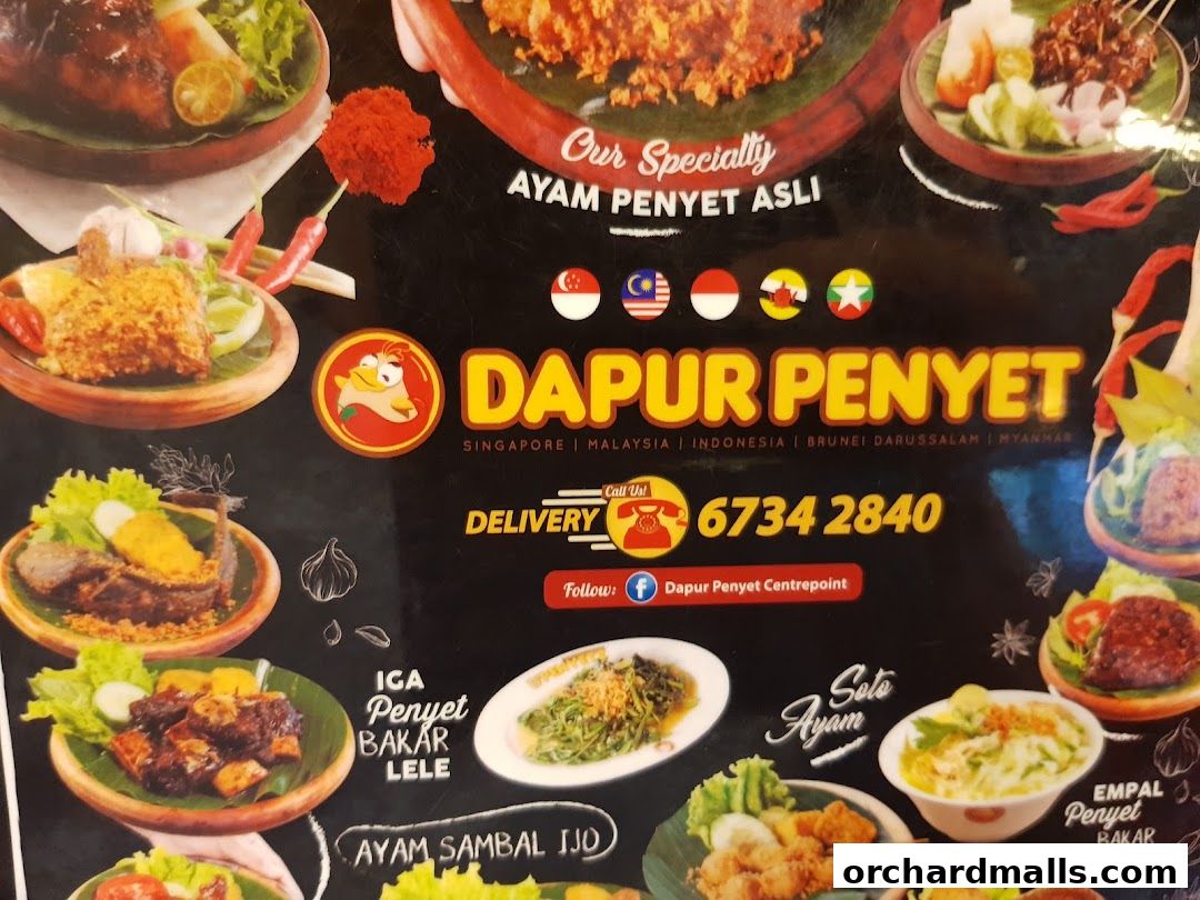 Menu page for Dapur Penyet  Centrepoint
