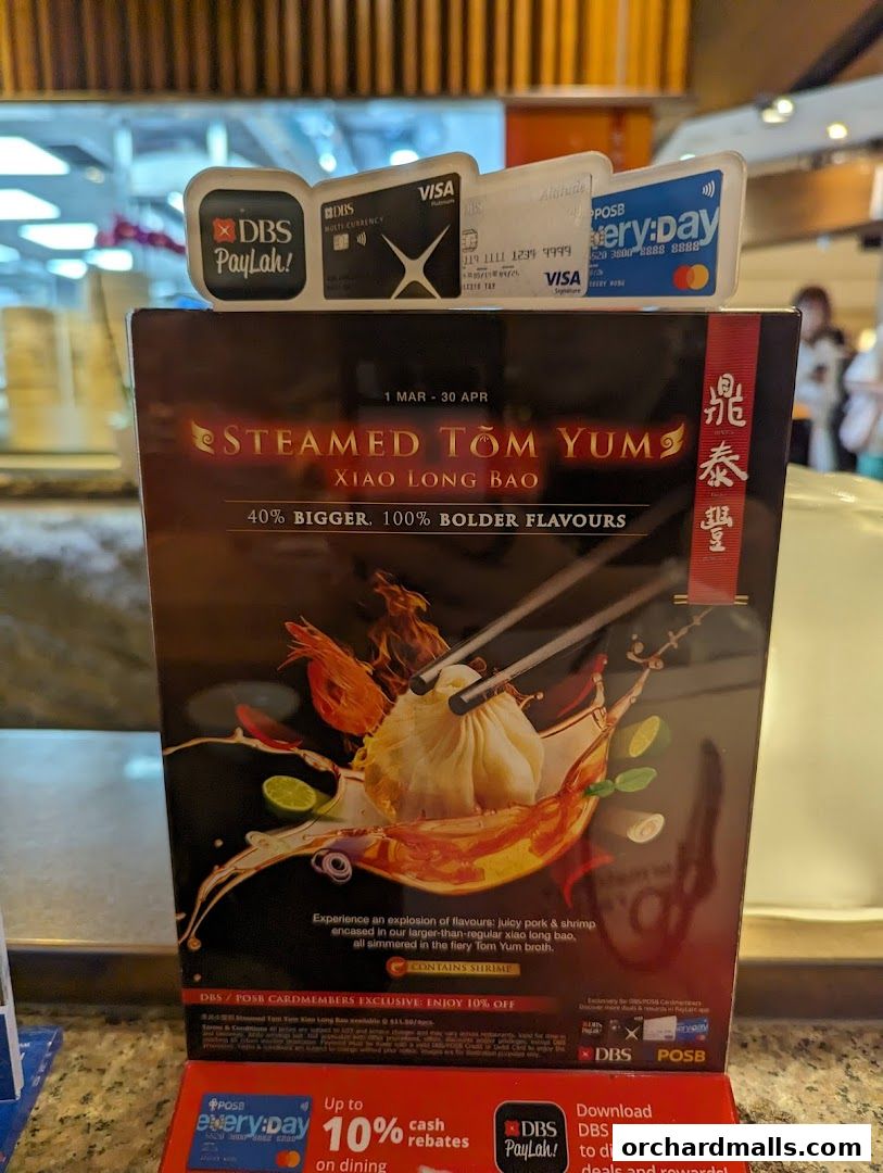 Menu page for Din Tai Fung