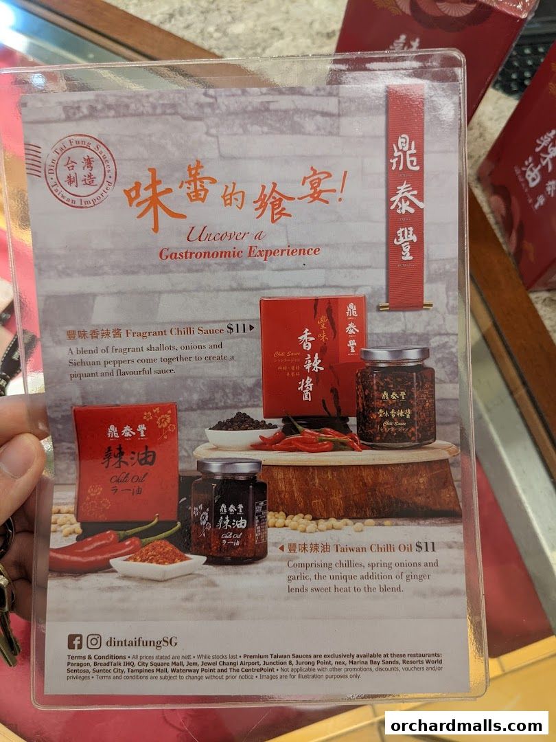 Menu page for Din Tai Fung  The Centrepoint