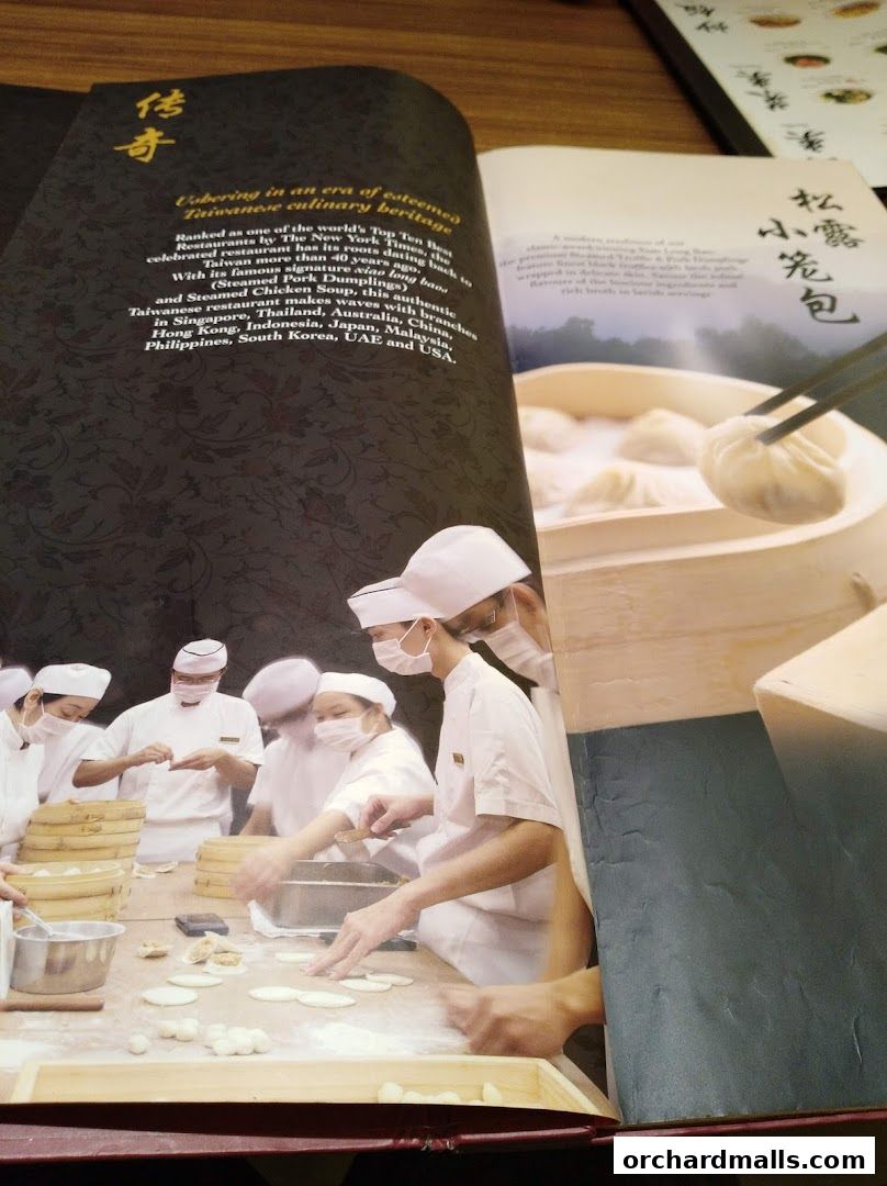 Menu page for Din Tai Fung  The Centrepoint