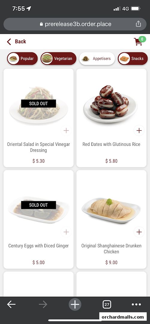 Menu page for Din Tai Fung  The Centrepoint