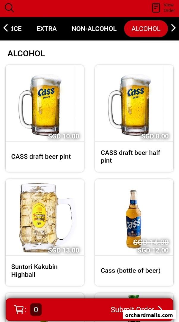 Menu page for DORAN CHICKEN