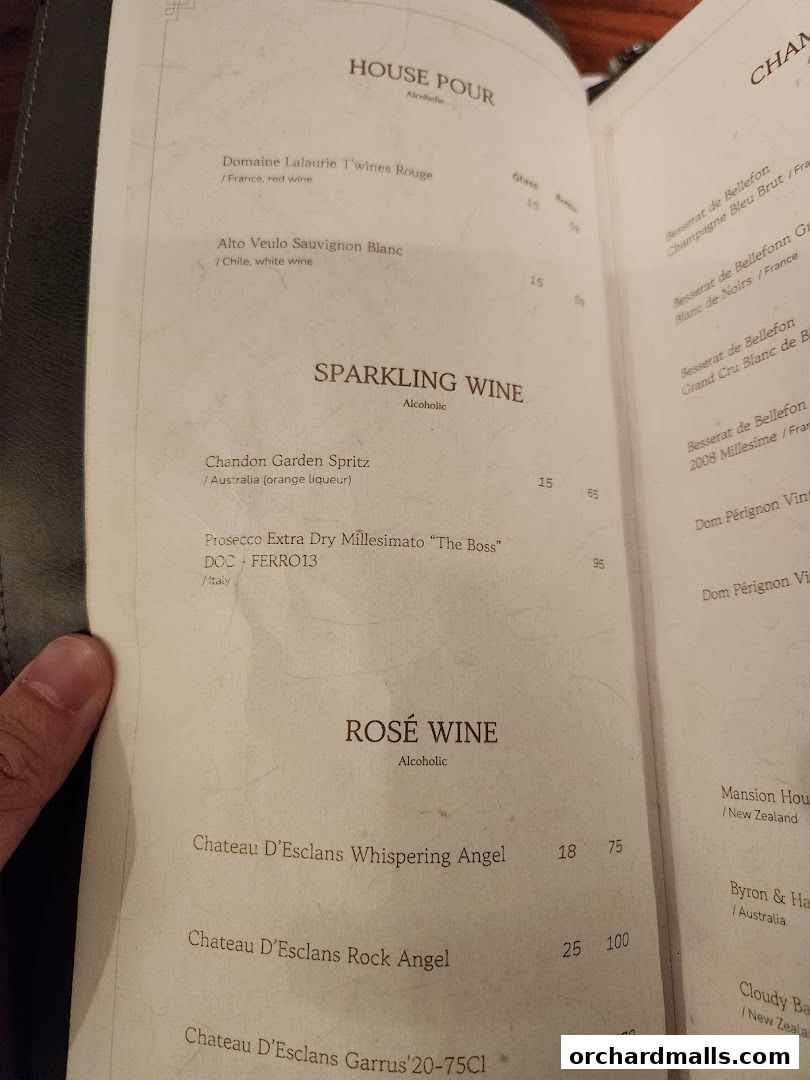 Menu page for DRIM  Korean Steak House  Mandarin Gallery