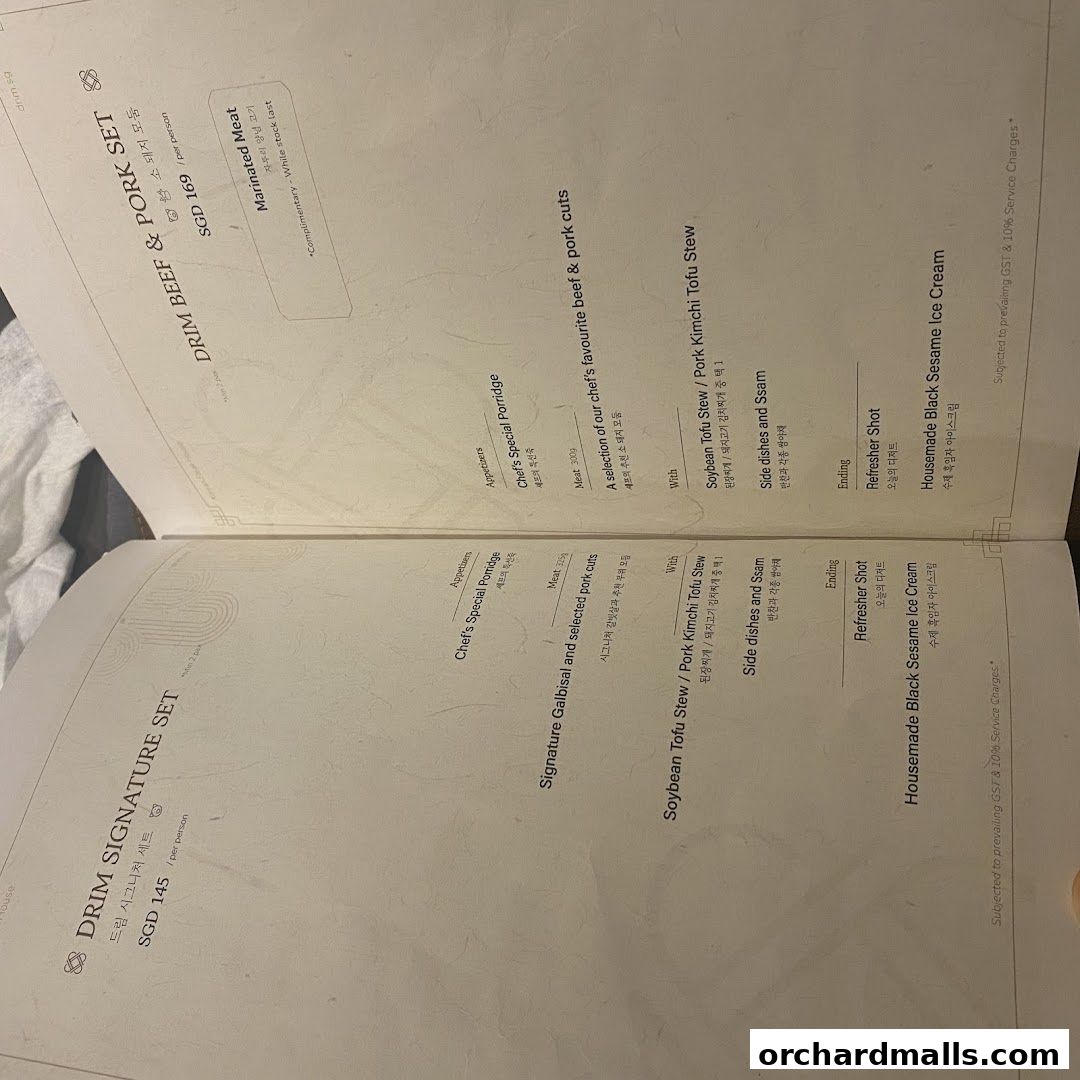 DRIM  Korean Steak House  Mandarin Gallery