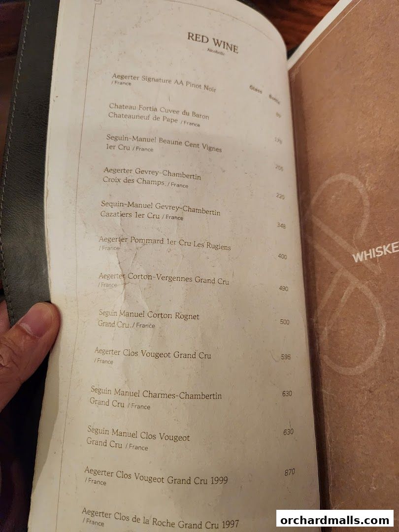 Menu page for DRIM  Korean Steak House  Mandarin Gallery