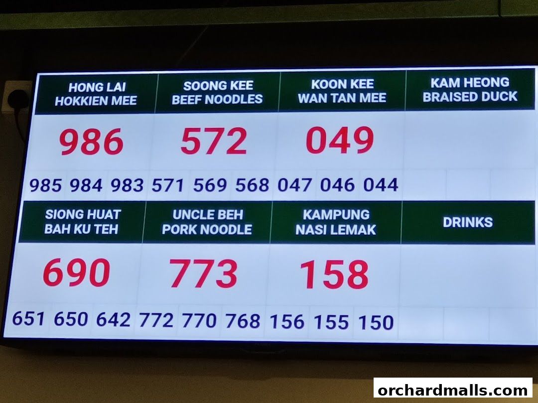 Menu page for EatAlley