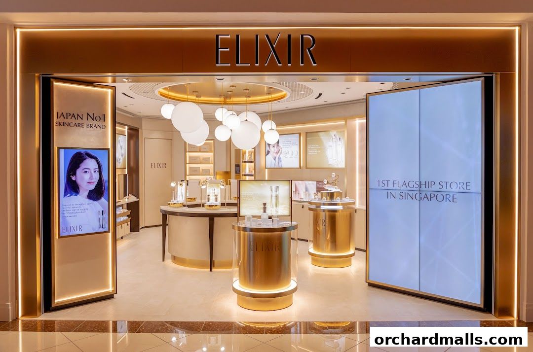 ELIXIR's flagship store in Singapore, showcasing Japan's No. 1 skincare brand.