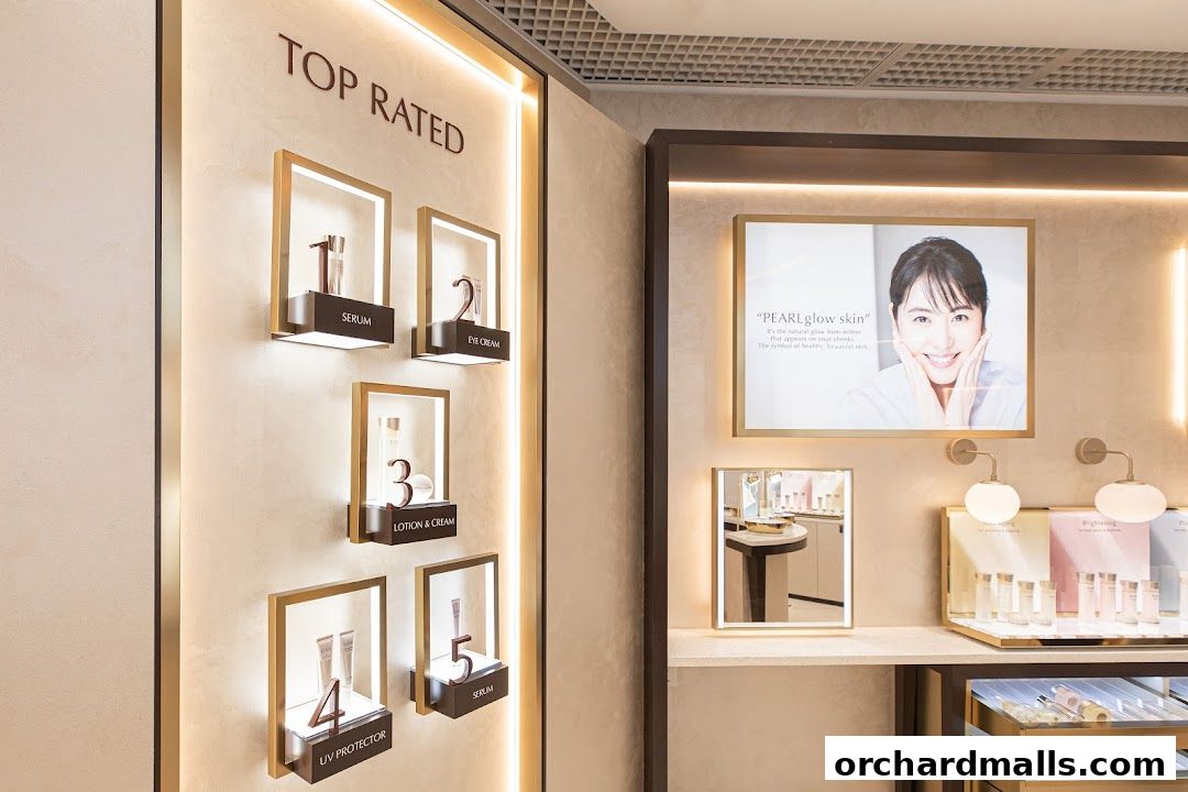 ELIXIR Takashimaya Boutique Store displays top-rated skincare products with elegant presentation.
