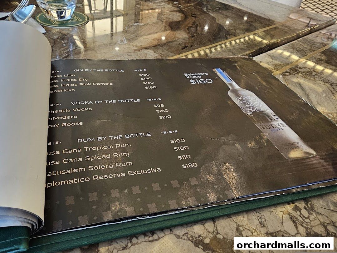 Menu page for Embassy 1967