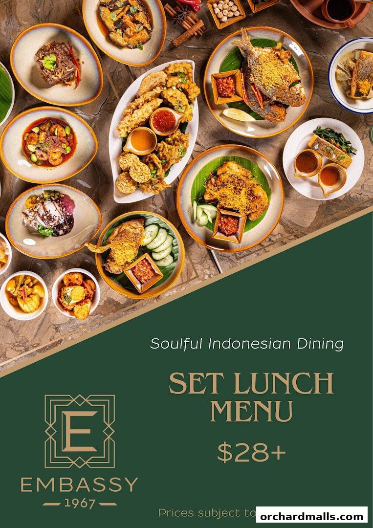 Menu page for Embassy 1967