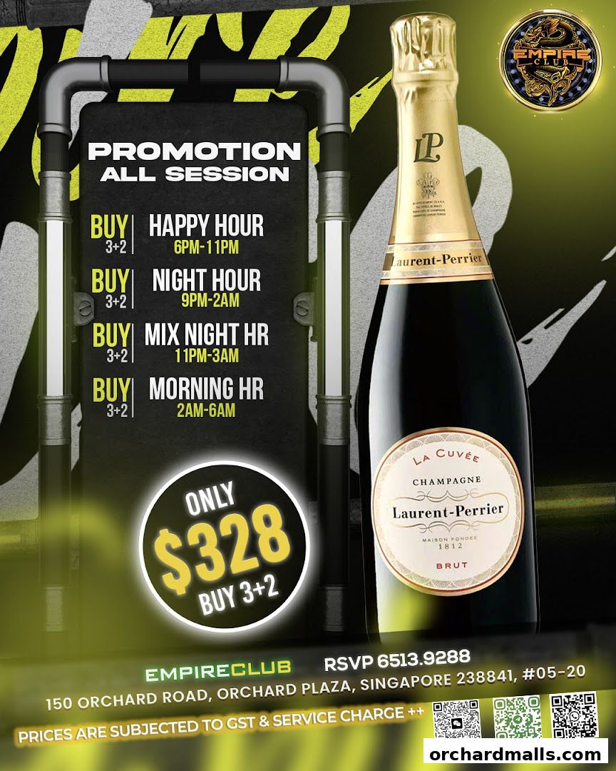 Empire KTV promotion for all sessions with buy 3+2 deals and a special offer.