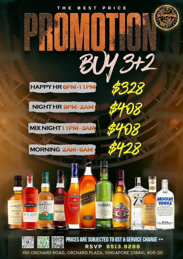 Menu page for Empire ktv