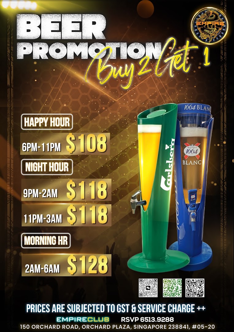 Menu page for Empire ktv