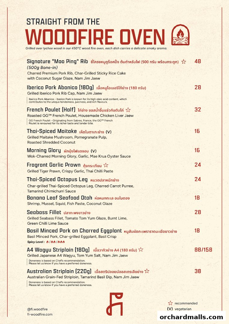 Fi Woodfire Thai ไฟ  Thai Restaurant Orchard  Shaw Centre