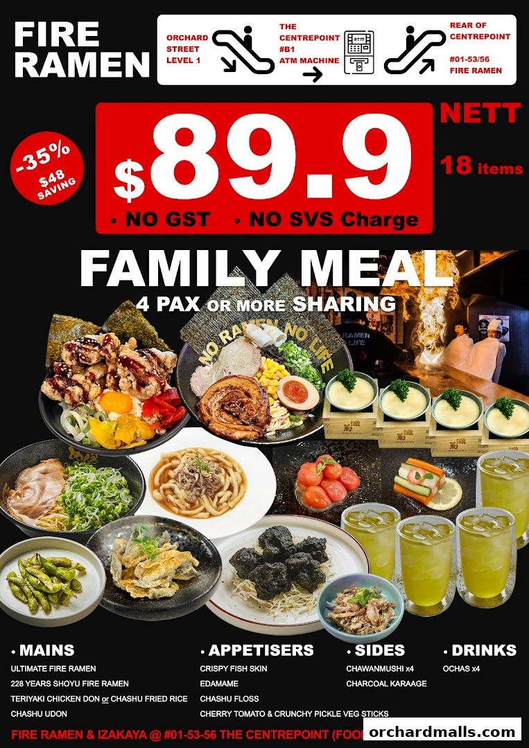 Menu page for Fire Ramen  Izakaya by Menbaka The Centrepoint