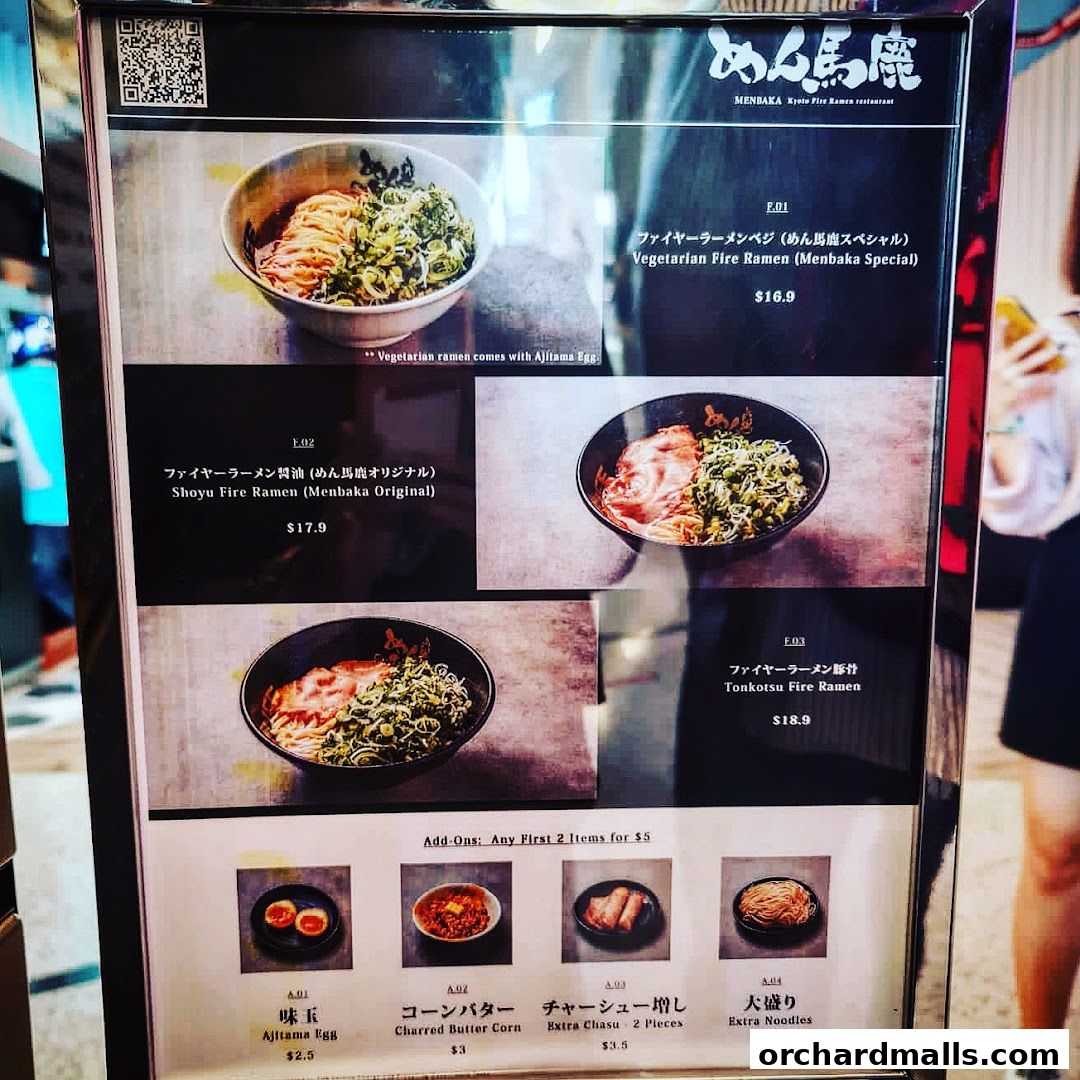 Menu page for Fire Ramen  Izakaya by Menbaka The Centrepoint