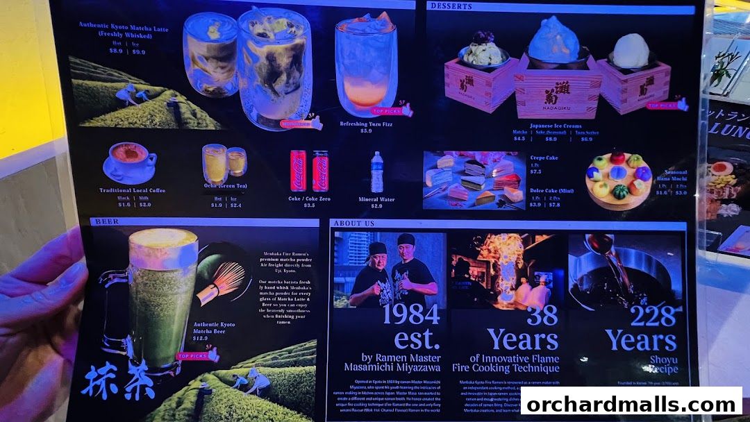 Menu page for Fire Ramen  Izakaya by Menbaka The Centrepoint