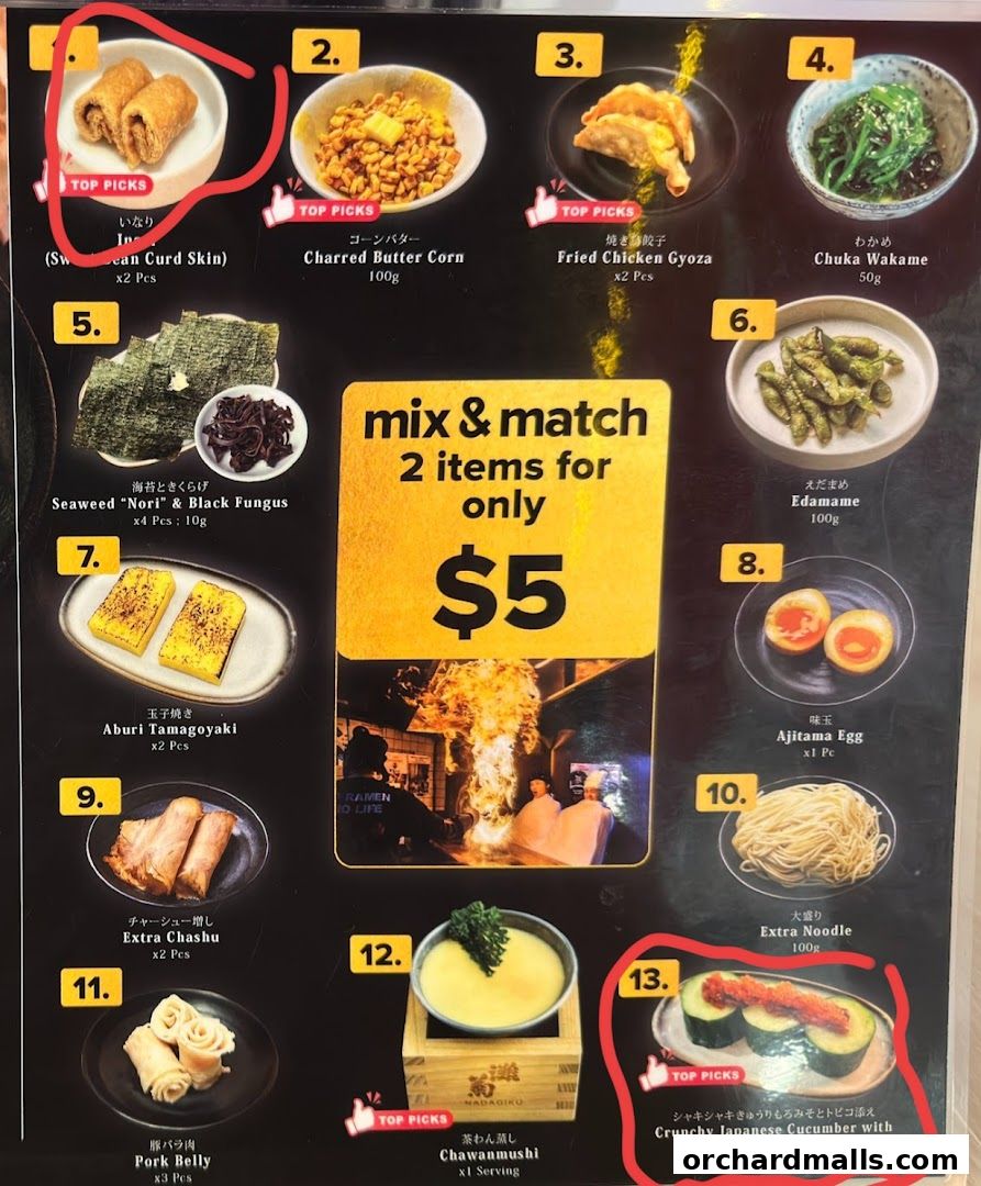 Menu page for Fire Ramen  Izakaya by Menbaka The Centrepoint