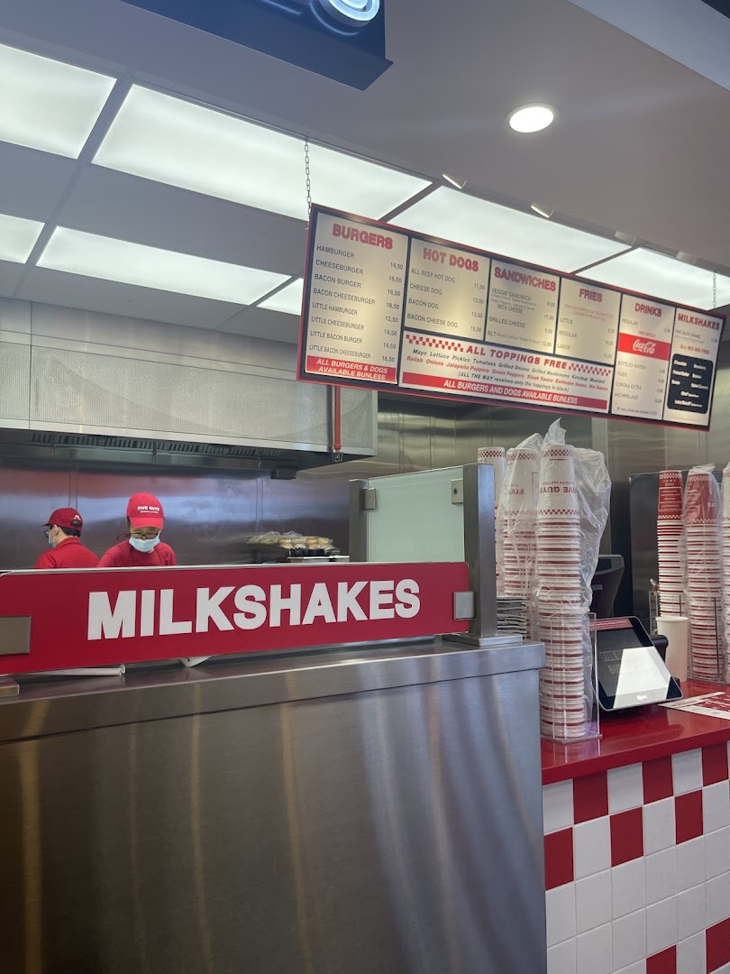 Menu page for Five Guys ION Mall