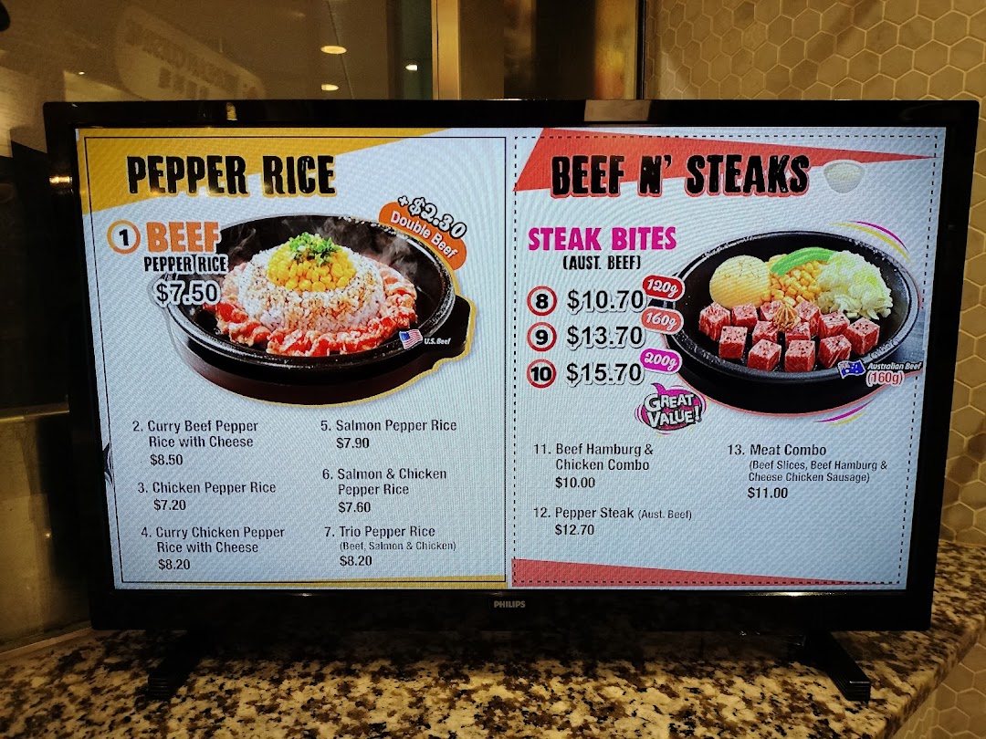 Menu page for Food Opera