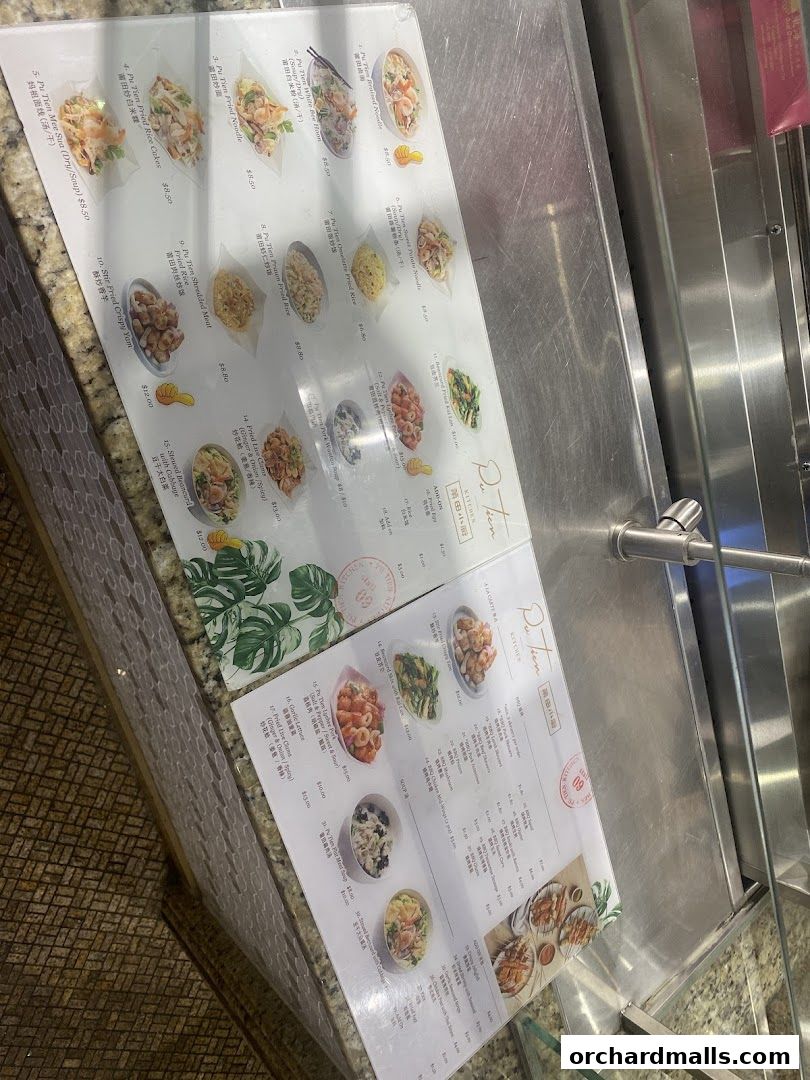 A menu from Food Opera featuring various noodle and rice dishes with prices.