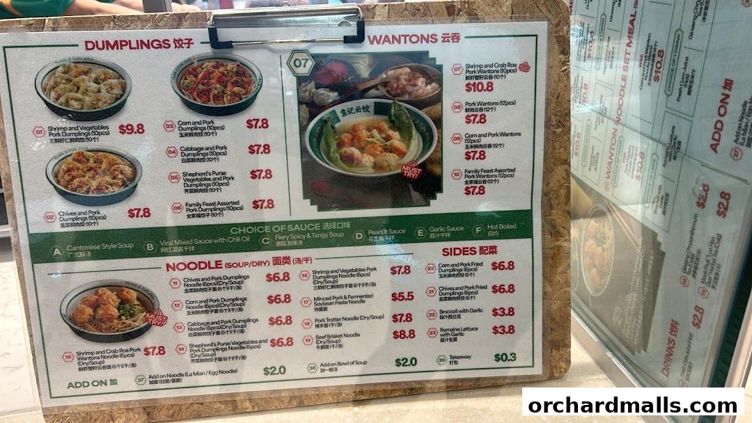 Menu page for Food Republic 313somerset