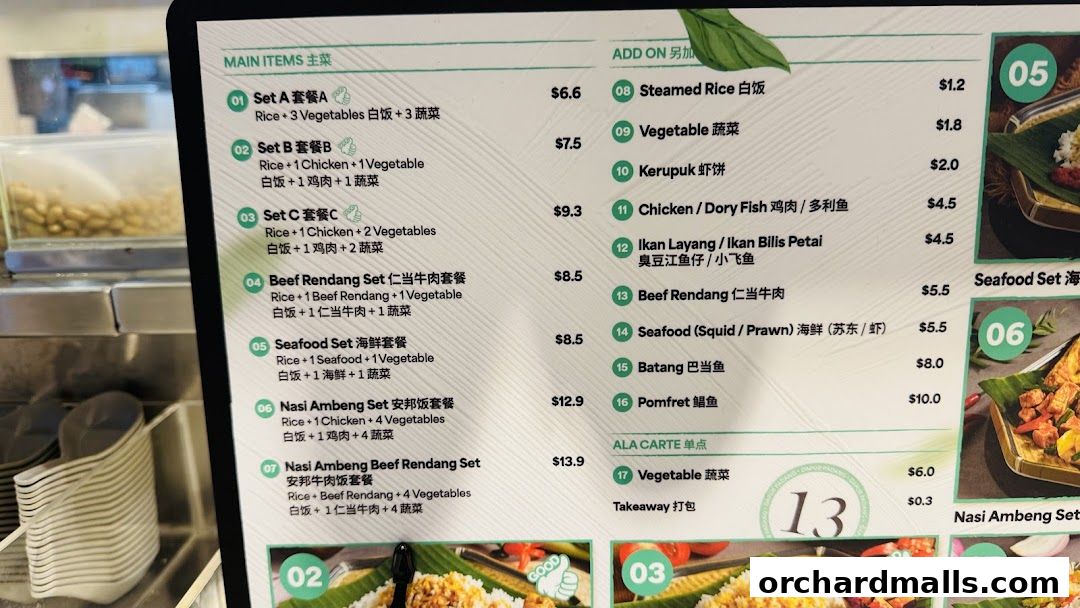 Menu page for Food Republic 313somerset