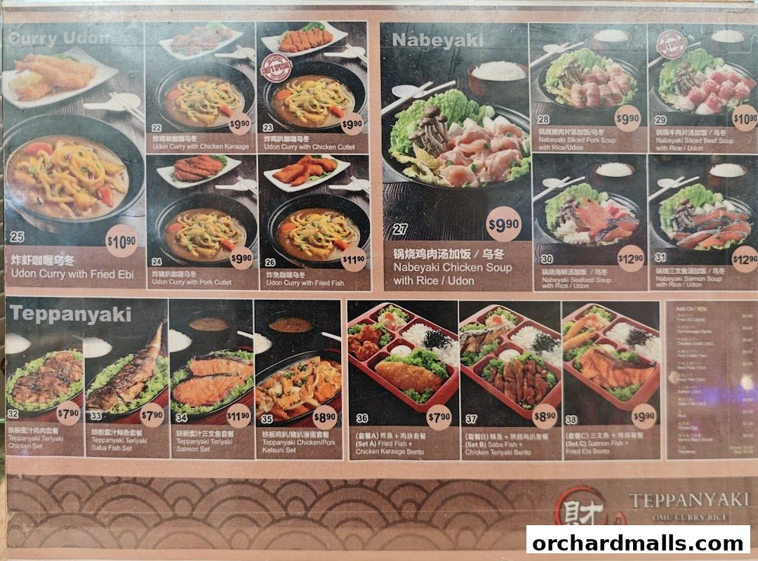 Menu page for Food Republic 313somerset