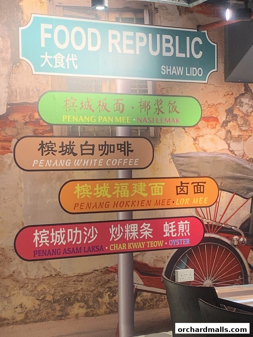 Menu page for Food Republic