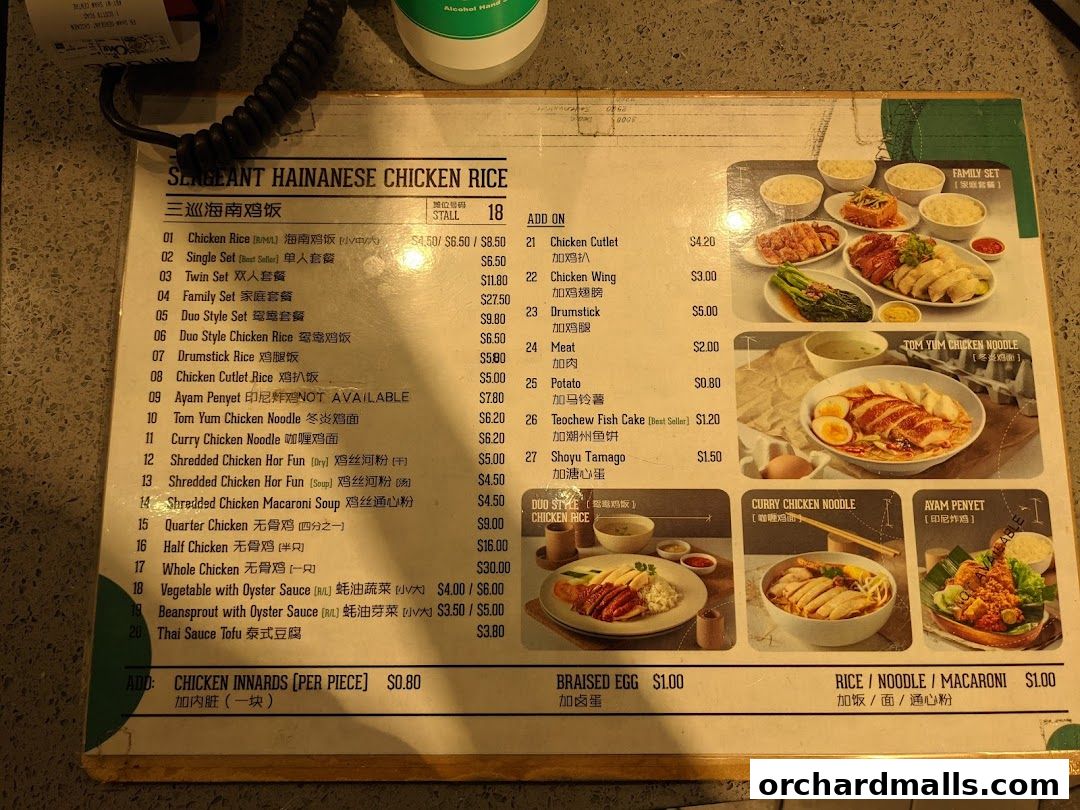 Menu page for Food Republic