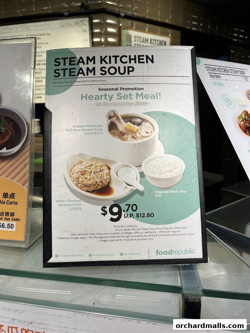 Menu page for Food Republic