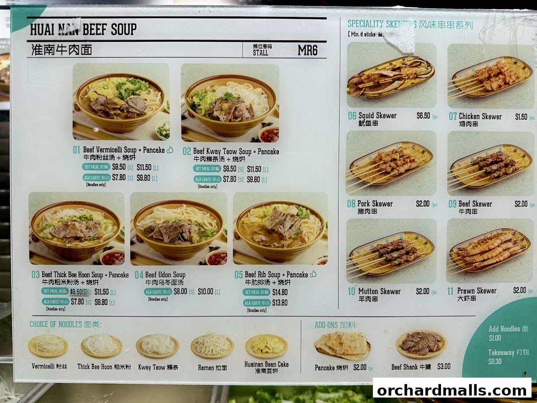 Menu page for Food Republic