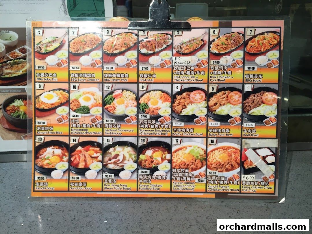 Menu page for Food Republic