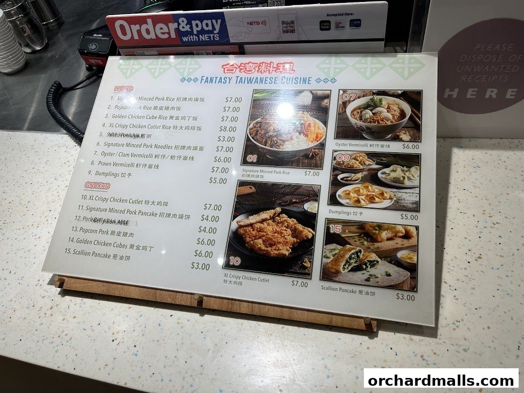 Menu page for Food Republic Wisma Atria