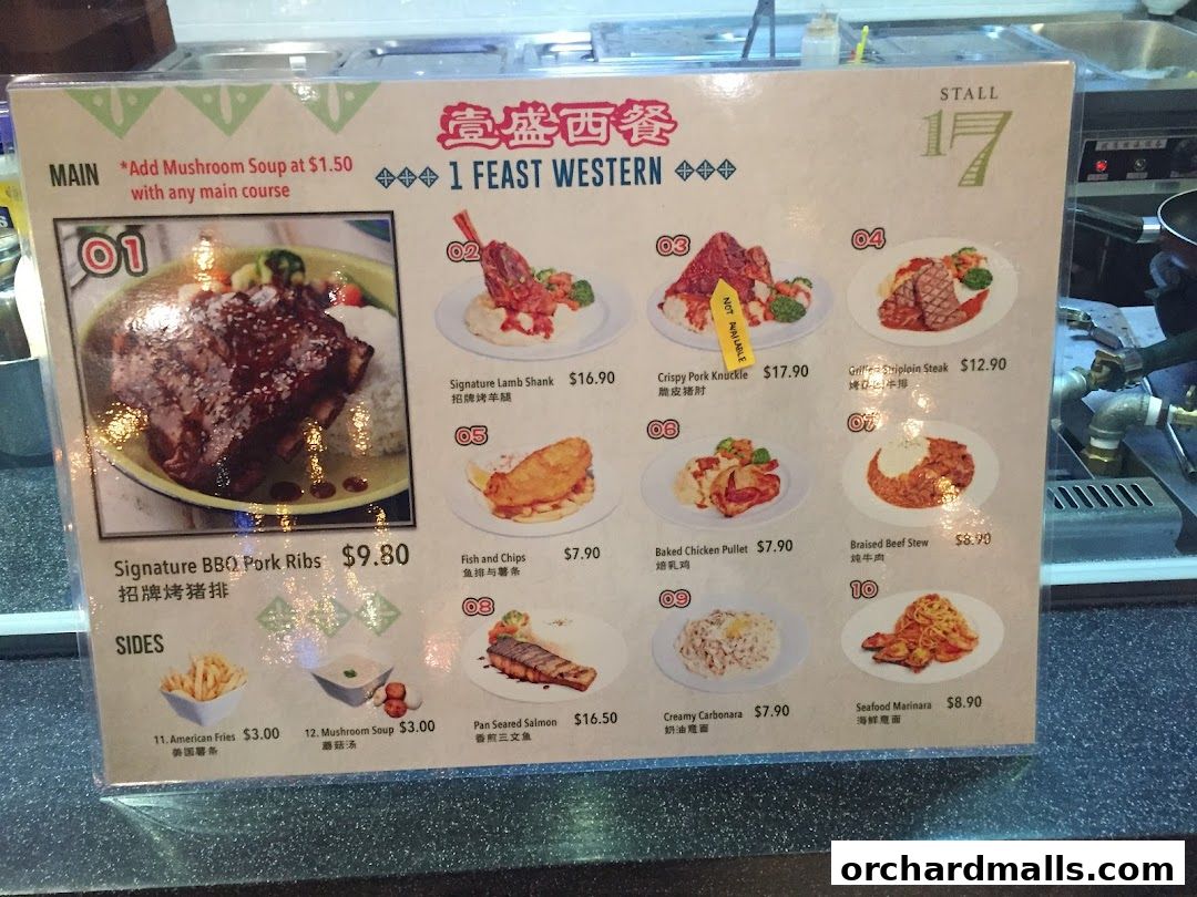 Menu page for Food Republic Wisma Atria